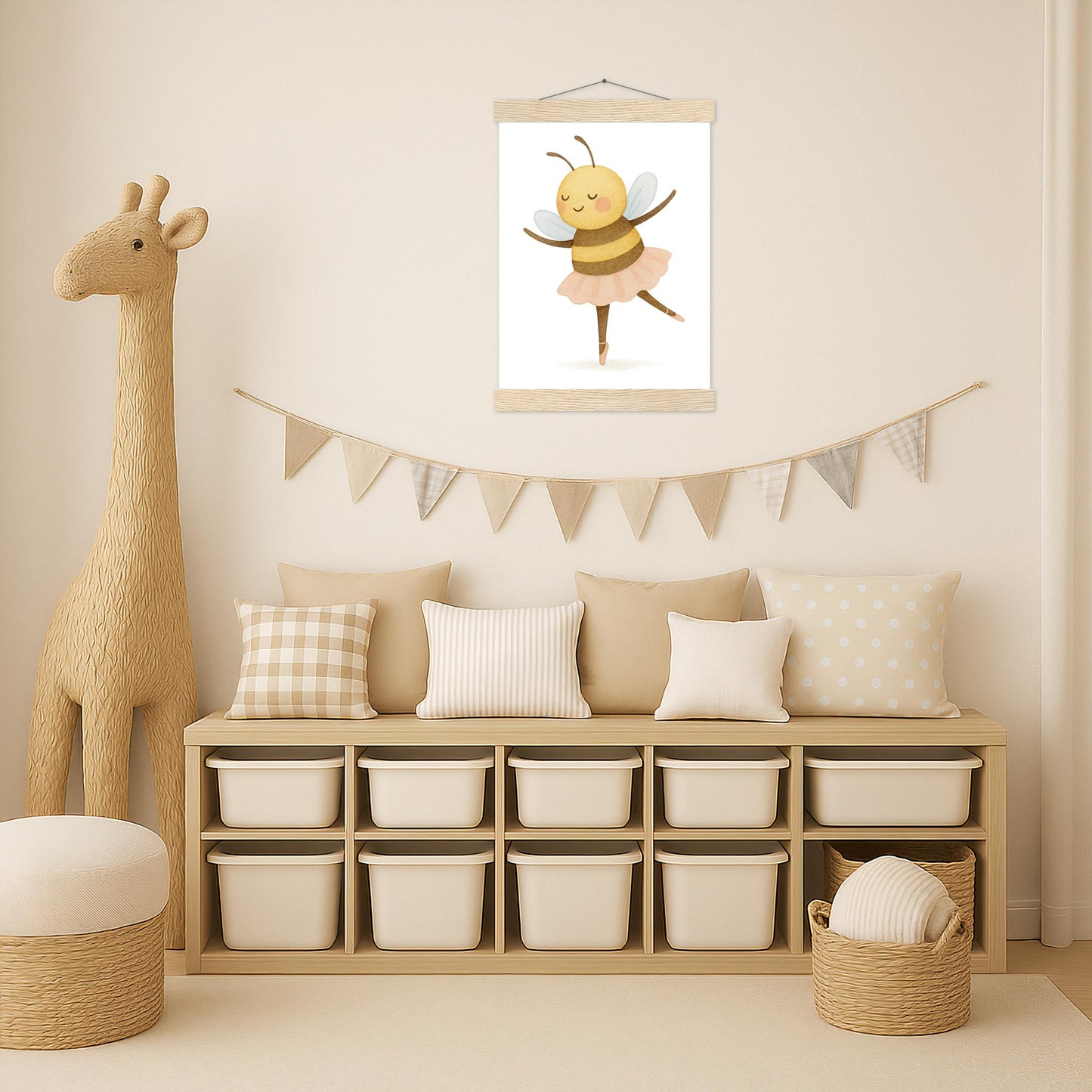 Bibi die Biene - Motiv: "Ballett" Poster mit Leisten von tinylearner