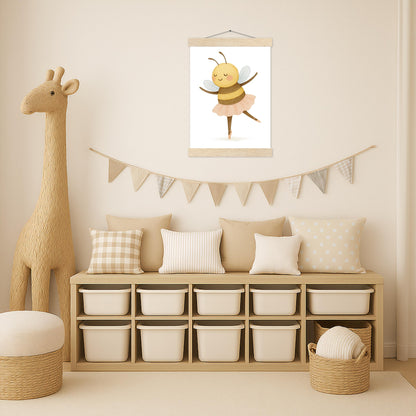 Bibi die Biene - Motiv: "Ballett" Poster mit Leisten von tinylearner