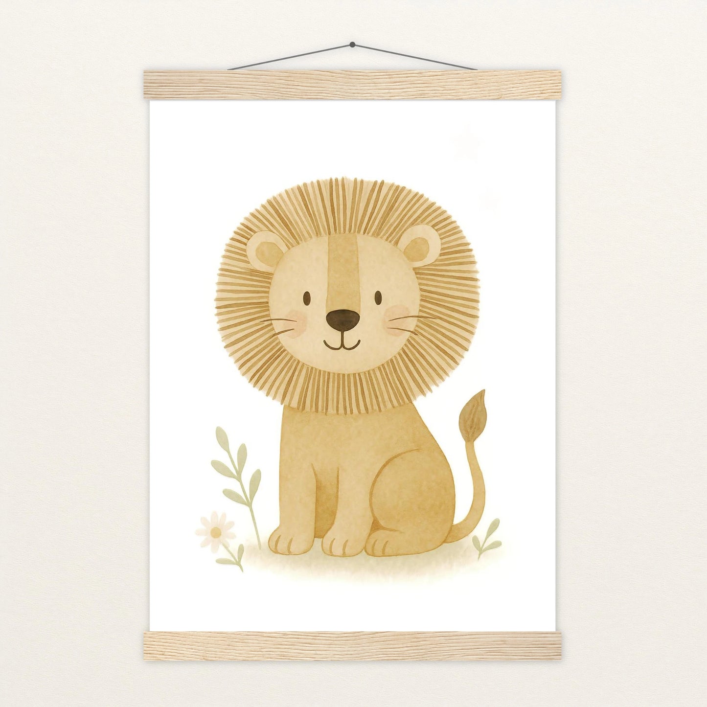 Leo der Löwe Poster mit Leisten von tinylearner