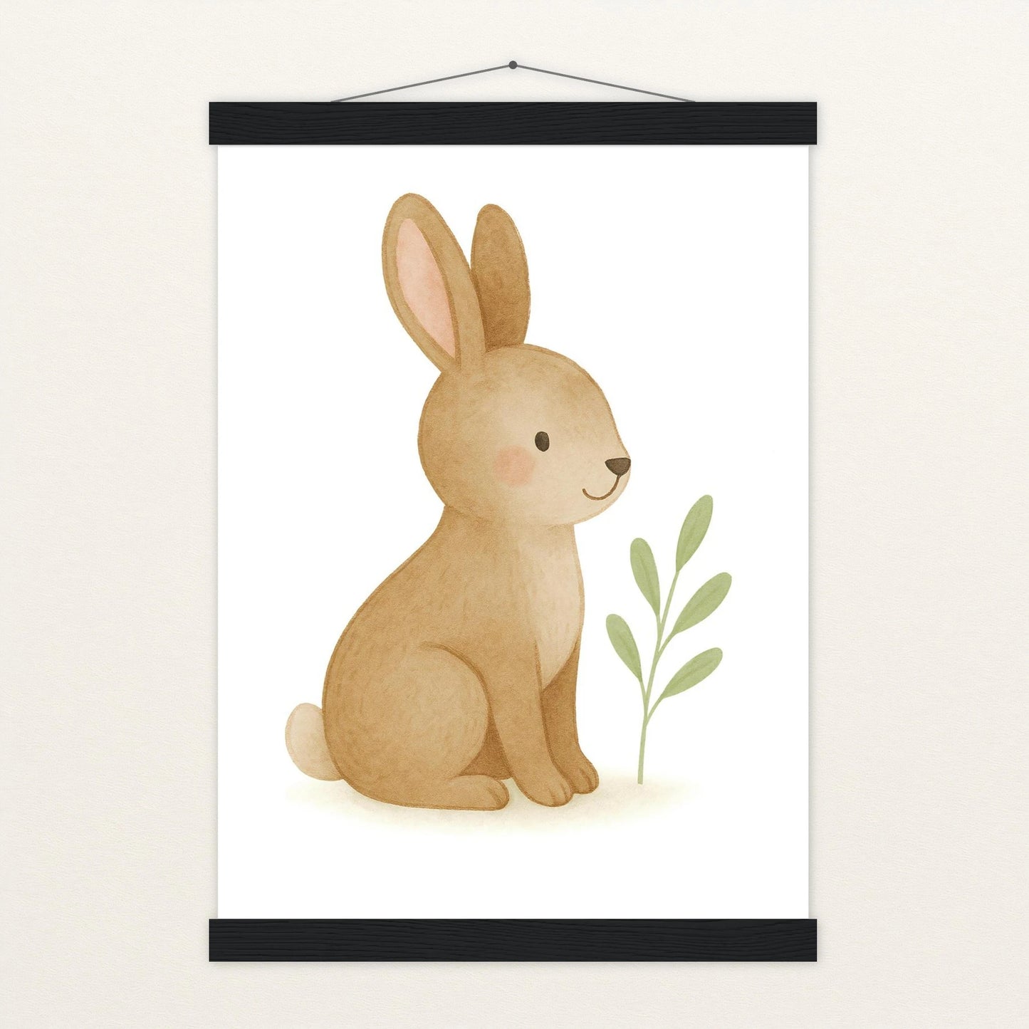Holly der Hase Poster mit Leisten von tinylearner