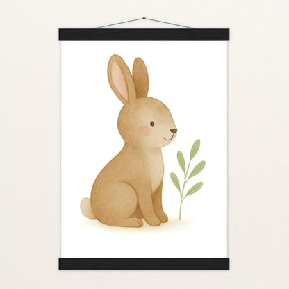 Holly der Hase Poster mit Leisten von tinylearner