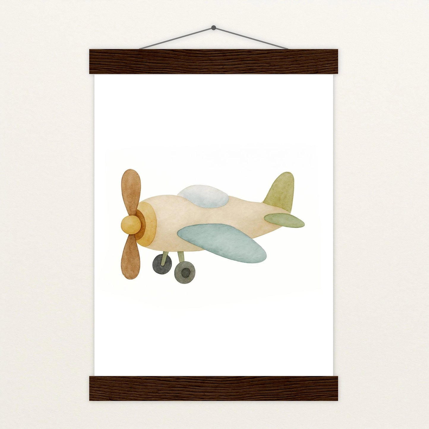 Propellerflugzeug Poster mit Leisten von tinylearner