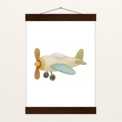 Propellerflugzeug Poster mit Leisten von tinylearner