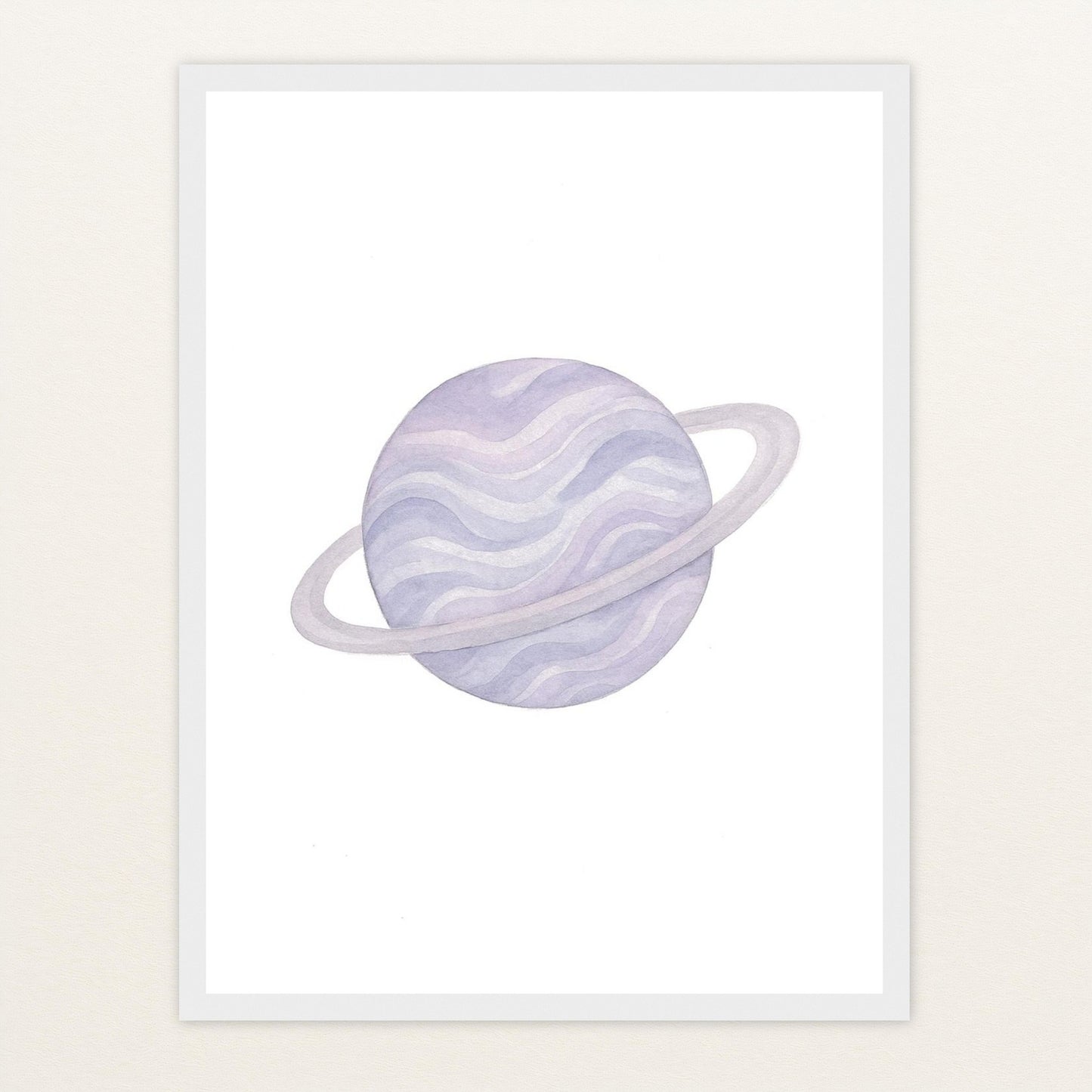 Planet Poster mit Holzrahmen von tinylearner