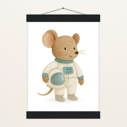 Mimi die Maus - Motiv: "Astronaut" Poster mit Leisten von tinylearner