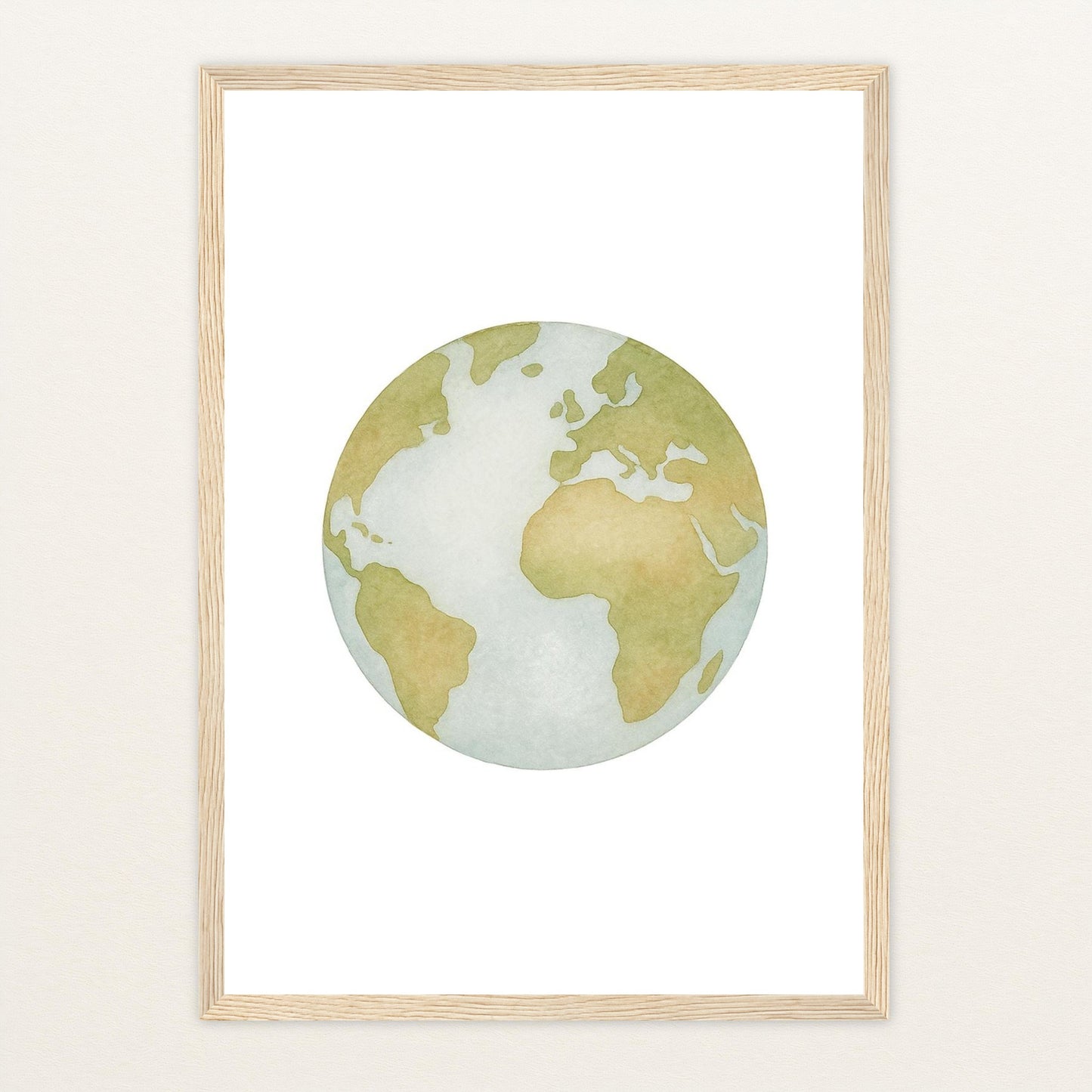 Erde Poster mit Holzrahmen von tinylearner