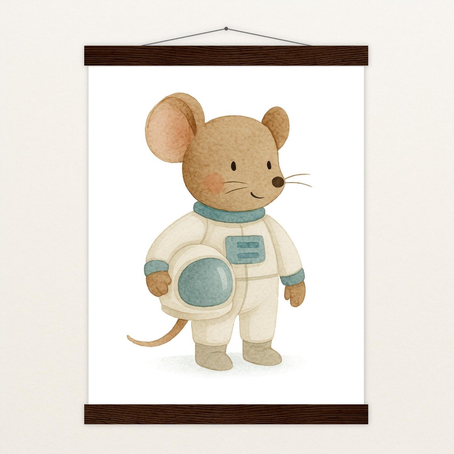 Mimi die Maus - Motiv: "Astronaut" Poster mit Leisten von tinylearner