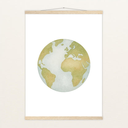 Erde Poster mit Leisten von tinylearner