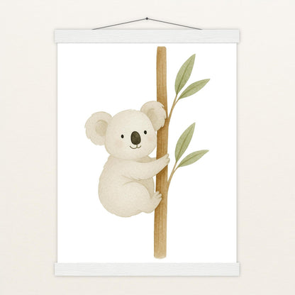 Kori der Koala Poster mit Leisten von tinylearner