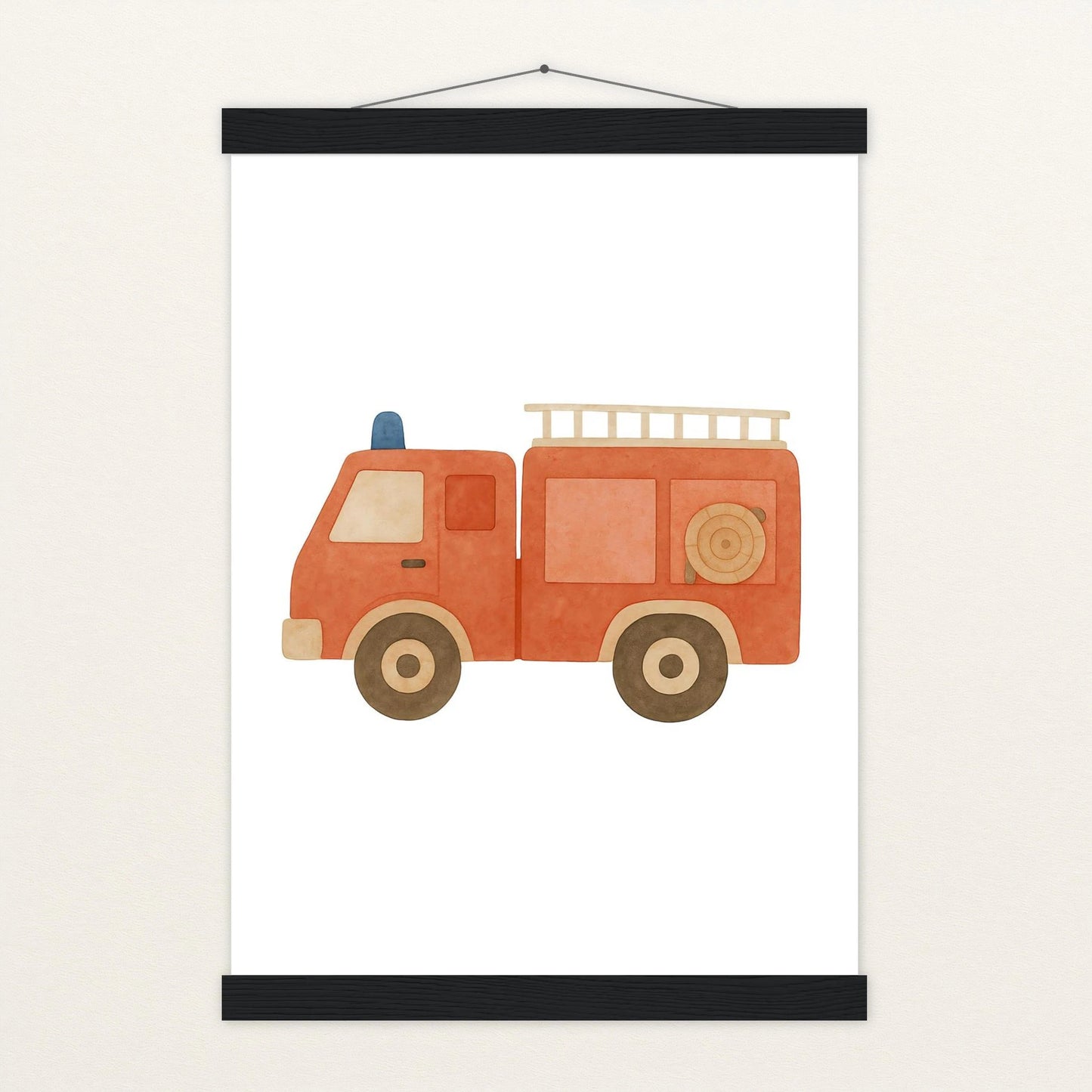 Feuerwehrauto Poster mit Leisten von tinylearner