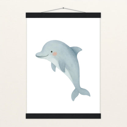 Dora der Delfin Poster mit Leisten von tinylearner