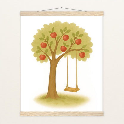 Apfelbaum Poster mit Leisten von tinylearner