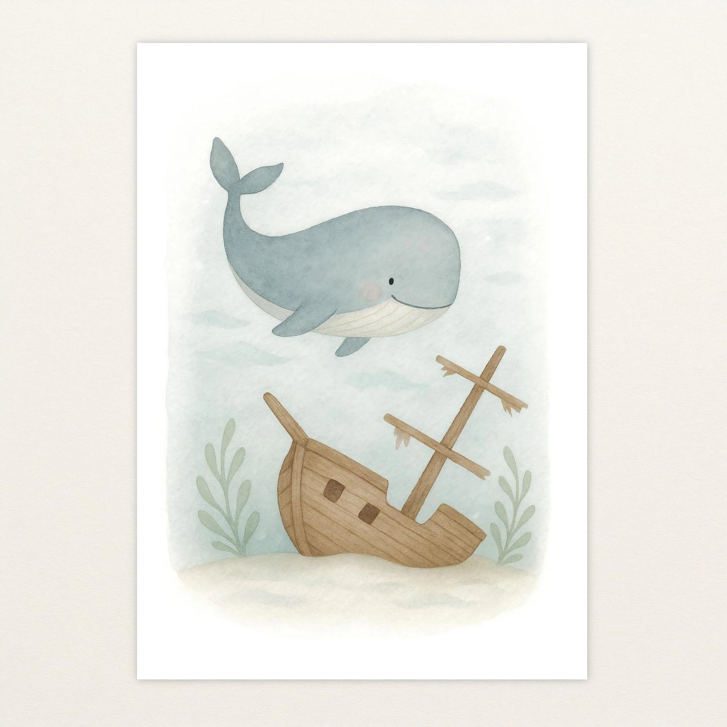 Willi der Wal - Motiv: "Schiffswrack" Poster von tinylearner