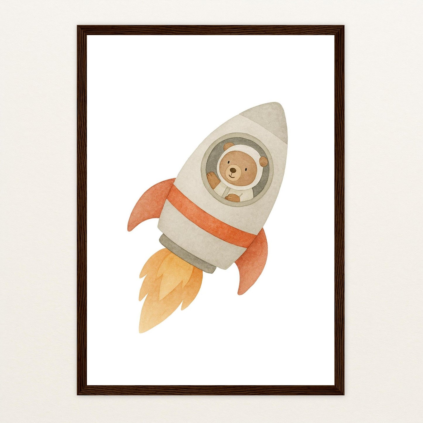 Balu der Bär - Motiv: "Rakete" Poster mit Holzrahmen von tinylearner