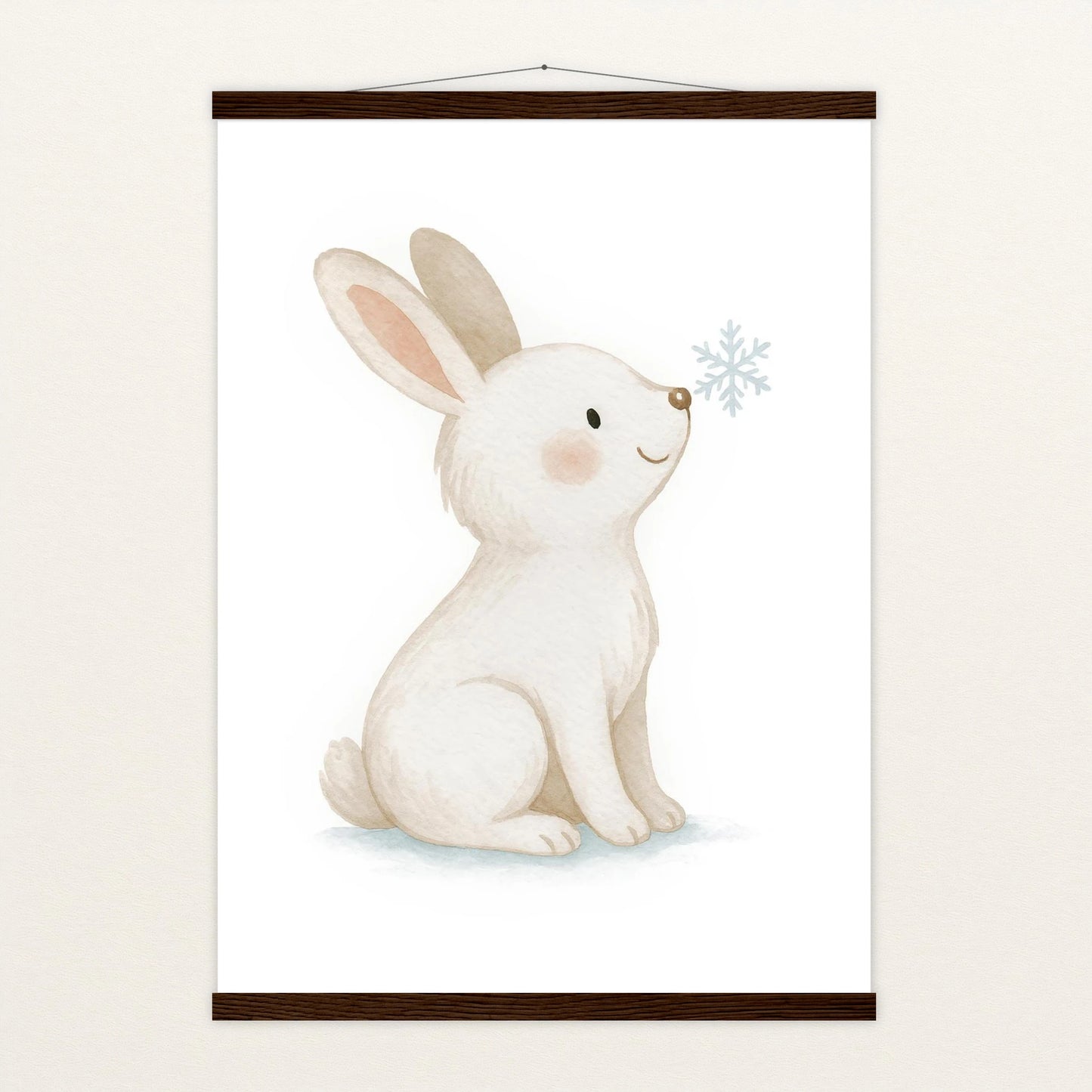 Sina der Schneehase Poster mit Leisten von tinylearner