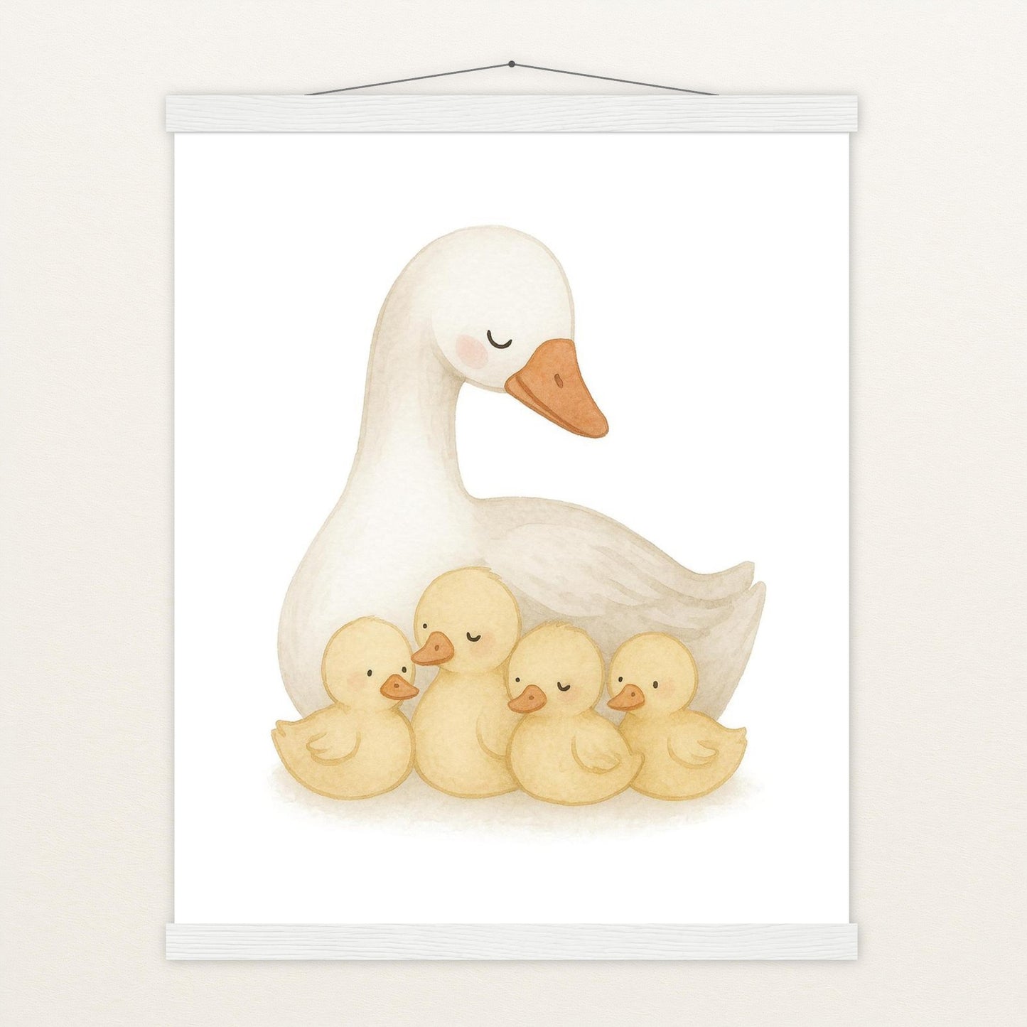 Gusi die Gans - Motiv: "Familie" Poster mit Leisten von tinylearner