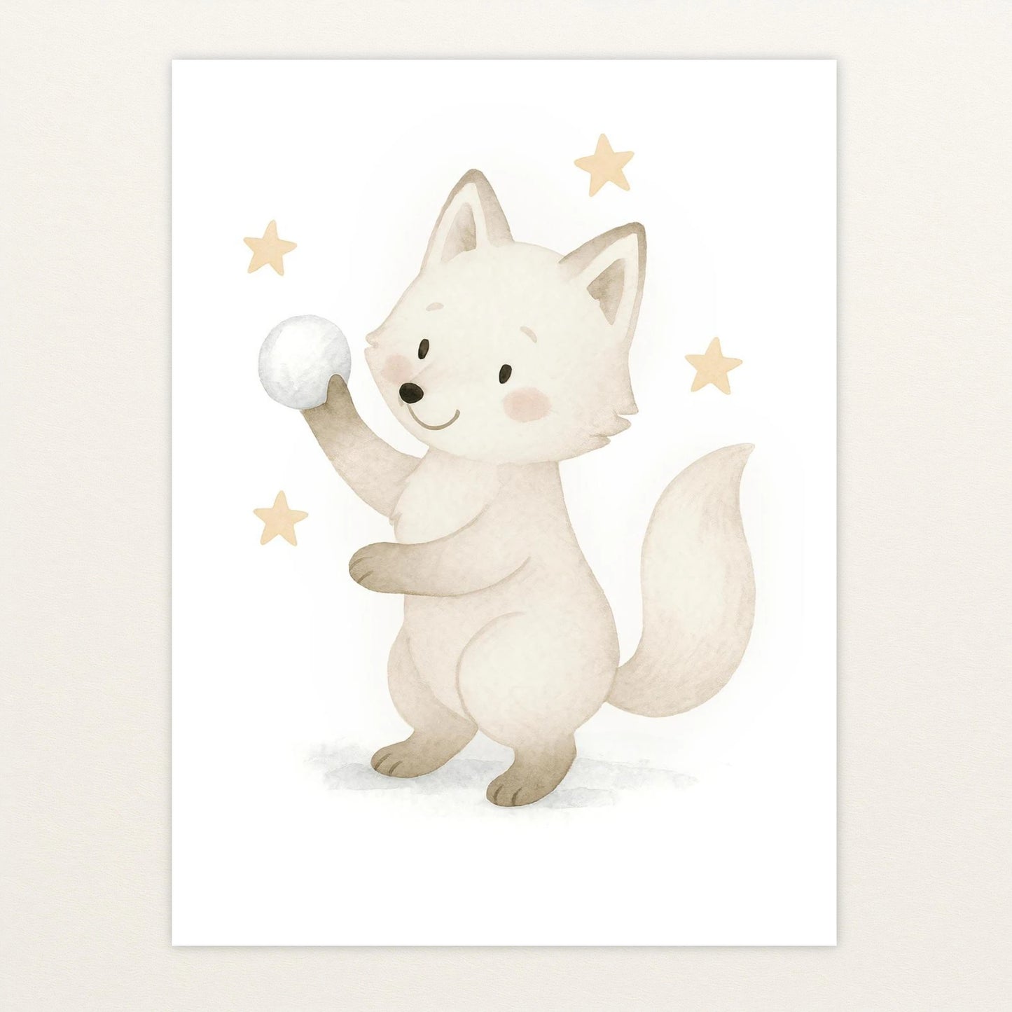 Pino der Polarfuchs - Motiv: "Schneeball" Poster von tinylearner