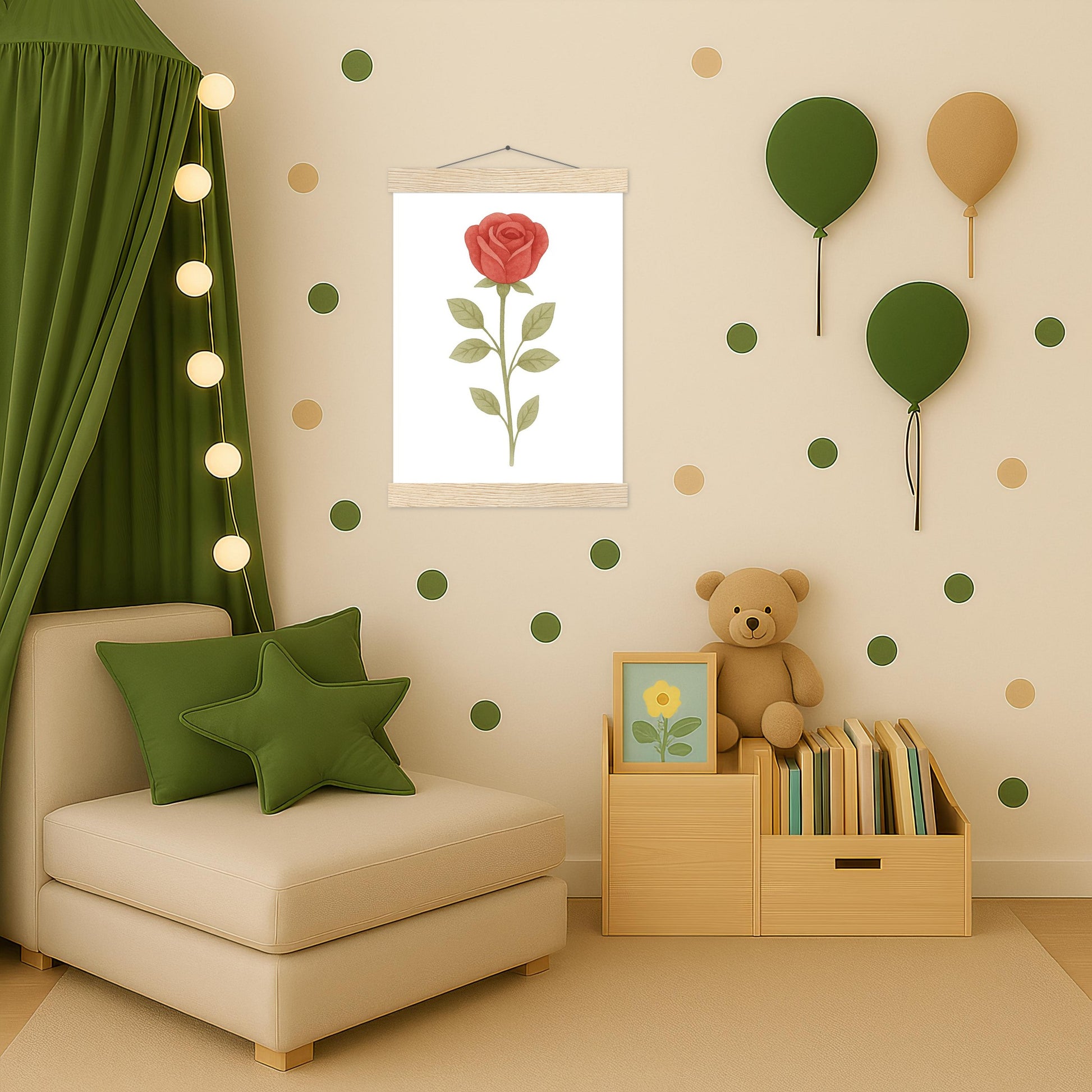Rose Poster mit Leisten von tinylearner