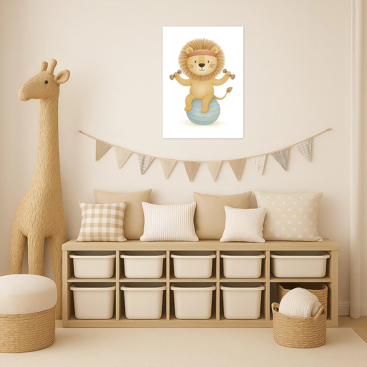 Leo der Löwe - Motiv: "Workout" Poster von tinylearner