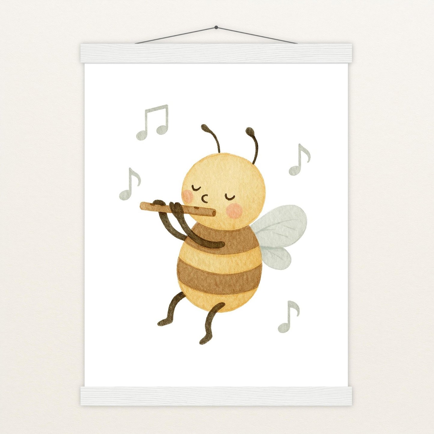 Bibi die Biene - Motiv: "Flöte" Poster mit Leisten von tinylearner