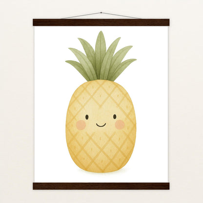 Obst: Ananas Poster mit Leisten von tinylearner