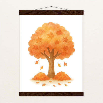 Ahornbaum Poster mit Leisten von tinylearner
