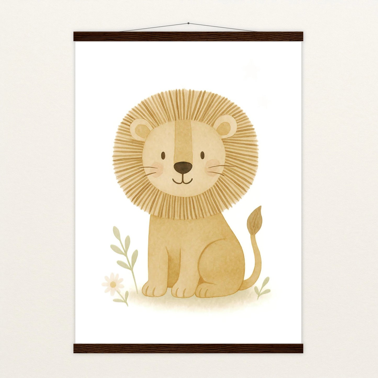 Leo der Löwe Poster mit Leisten von tinylearner