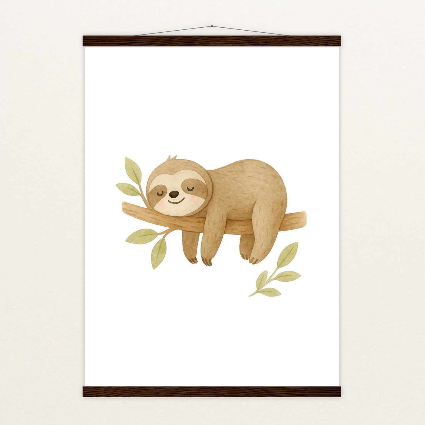 Fred das Faultier Poster mit Leisten von tinylearner