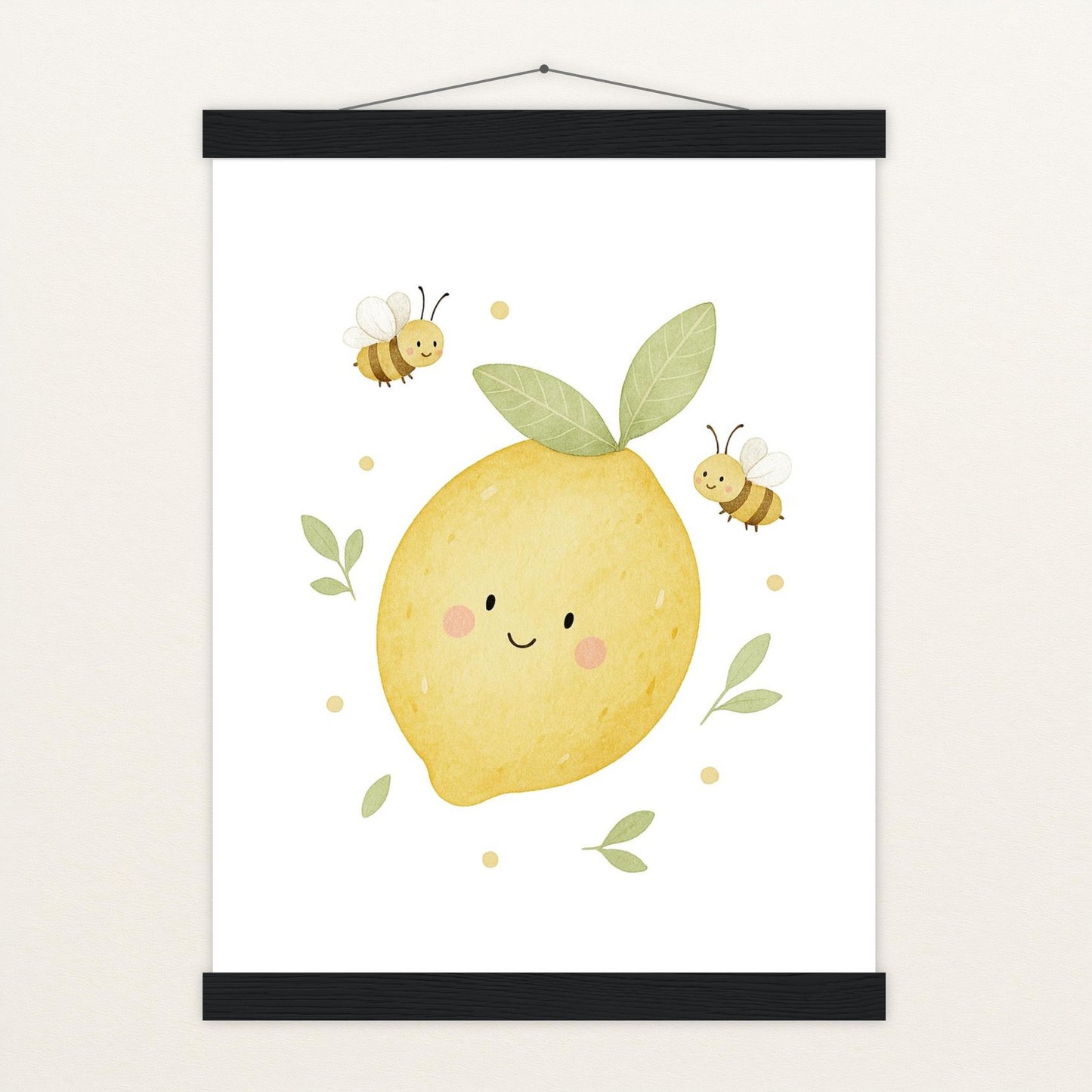 Obst: Zitrone Poster mit Leisten von tinylearner