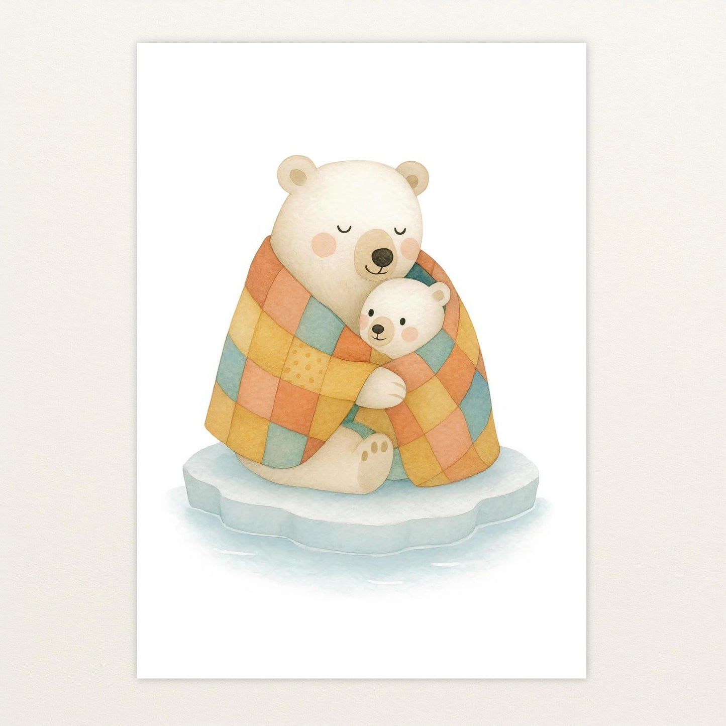 Pummel der Polarbär - Motiv: "Familie" Poster von tinylearner