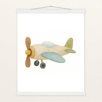 Propellerflugzeug Poster mit Leisten von tinylearner