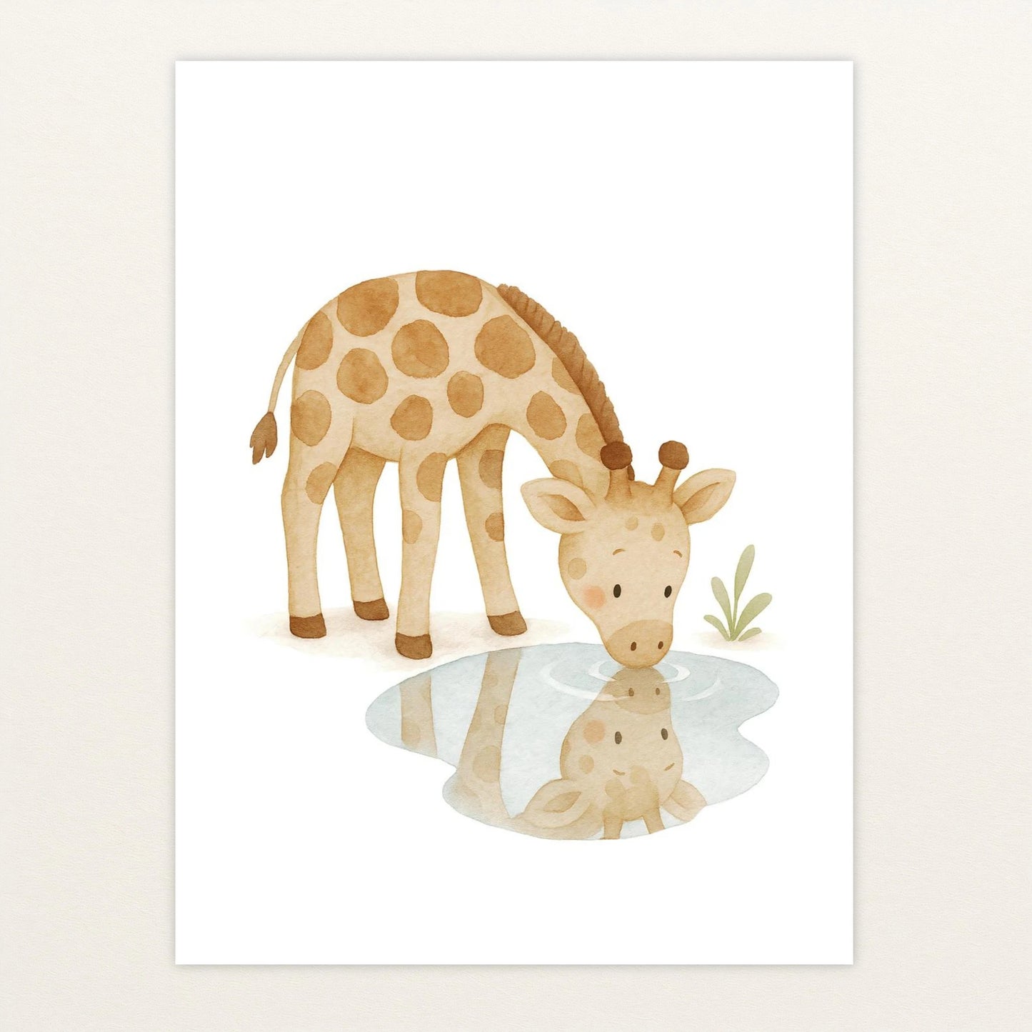 Greta die Giraffe - Motiv: "Trinken" Poster von tinylearner