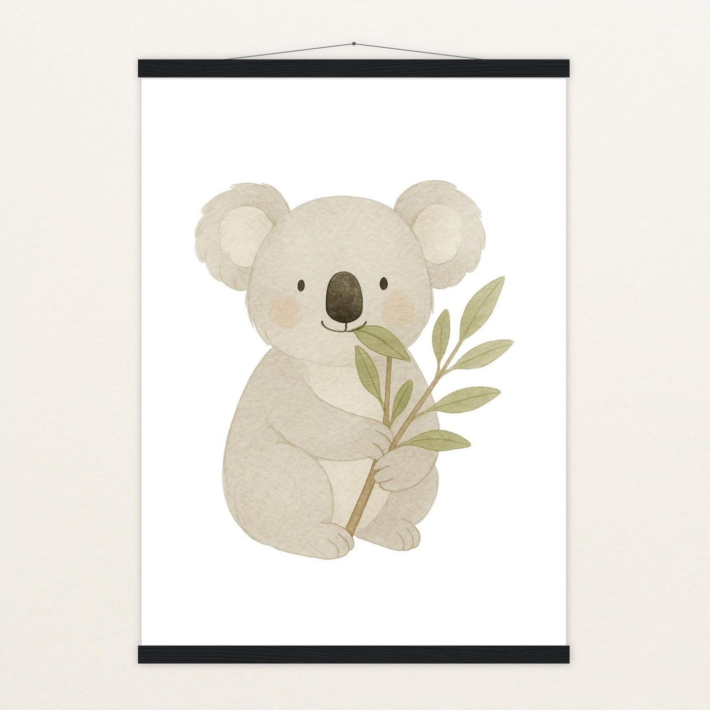 Kori der Koala - Motiv: "Eukalyptus" Poster mit Leisten von tinylearner