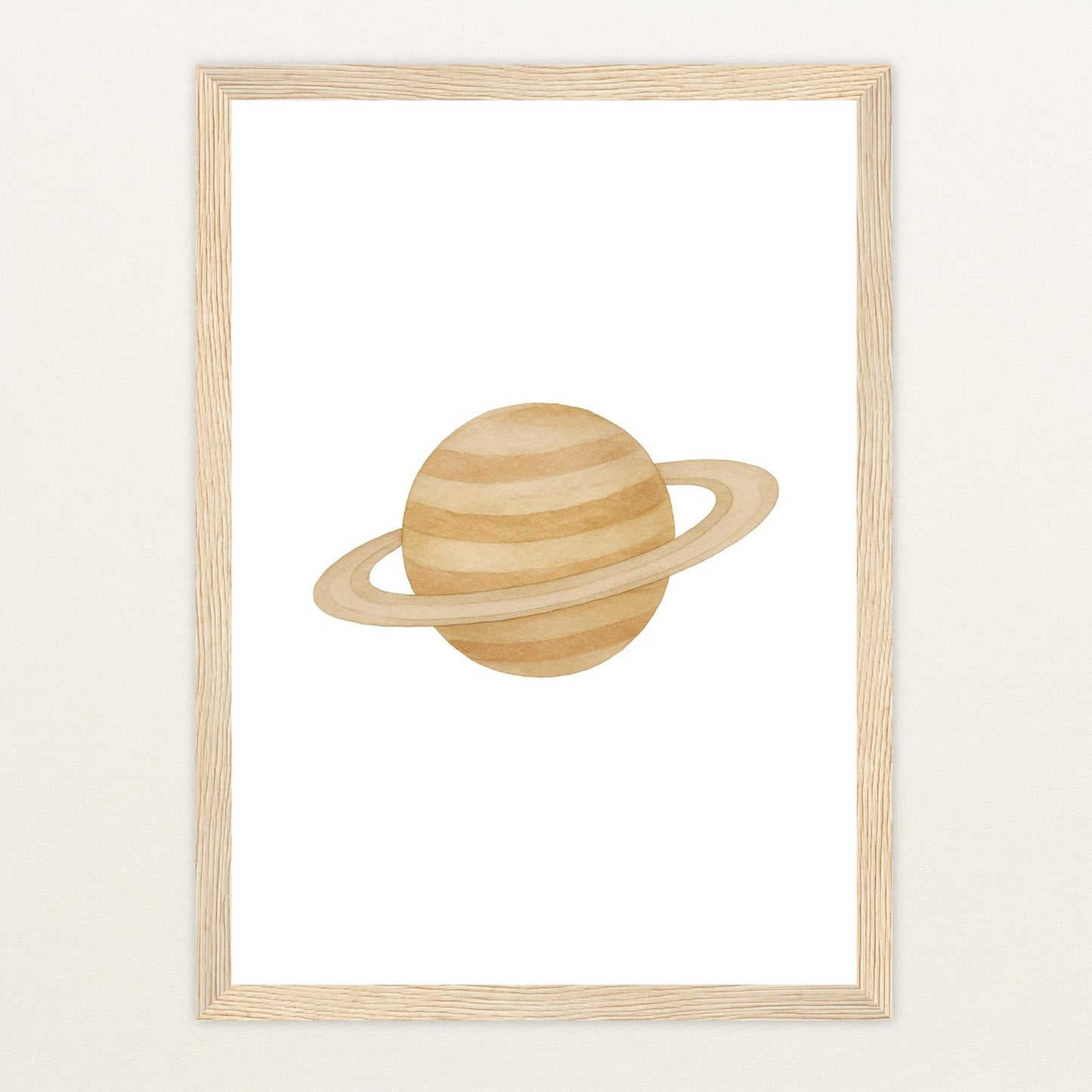 Saturn Poster mit Holzrahmen von tinylearner