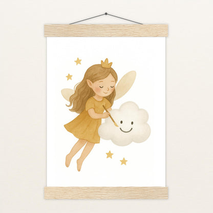 Fina die Fee - Motiv: "Wolke" Poster mit Leisten von tinylearner