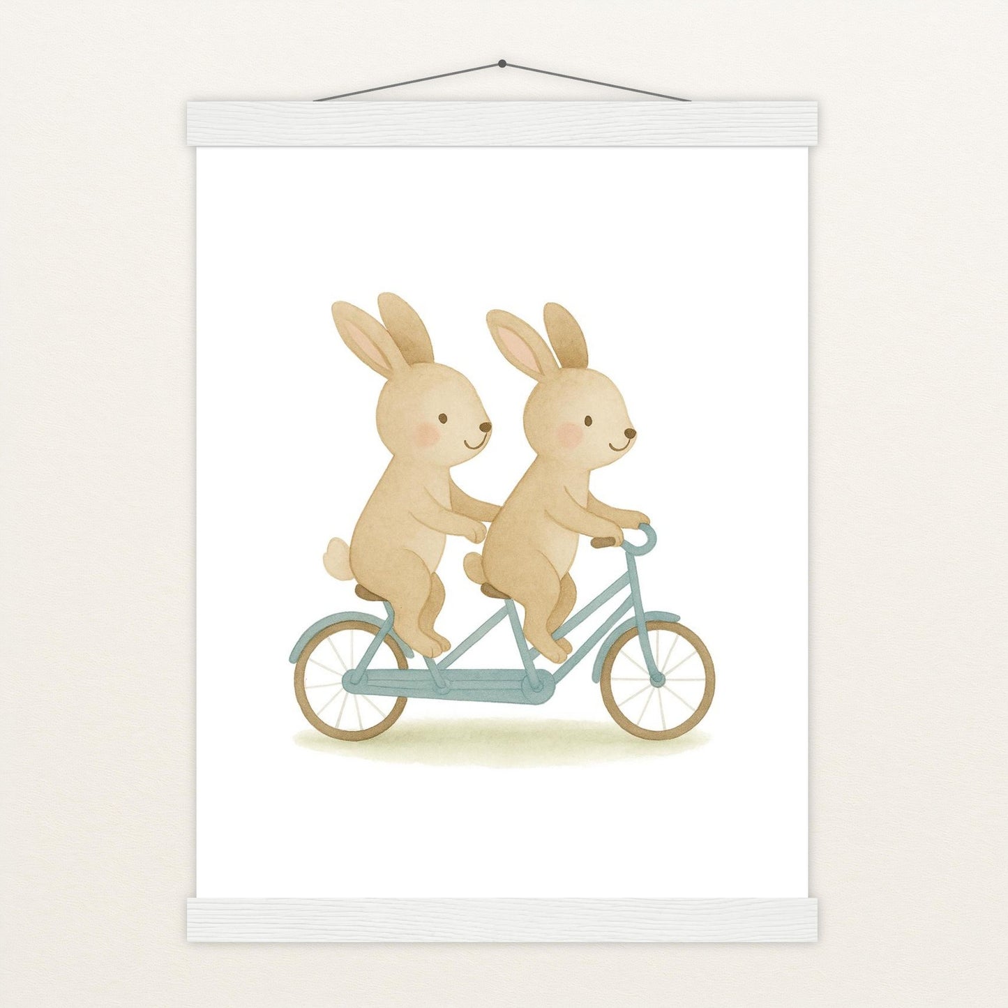 Holly der Hase - Motiv: "Tandem" Poster mit Leisten von tinylearner