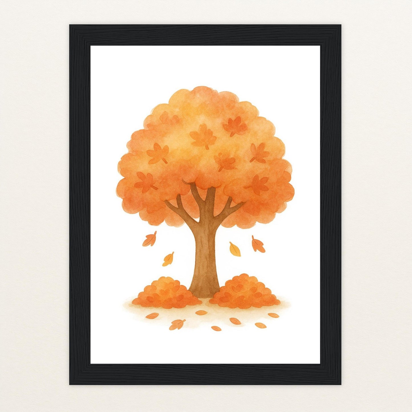Ahornbaum Poster mit Holzrahmen von tinylearner