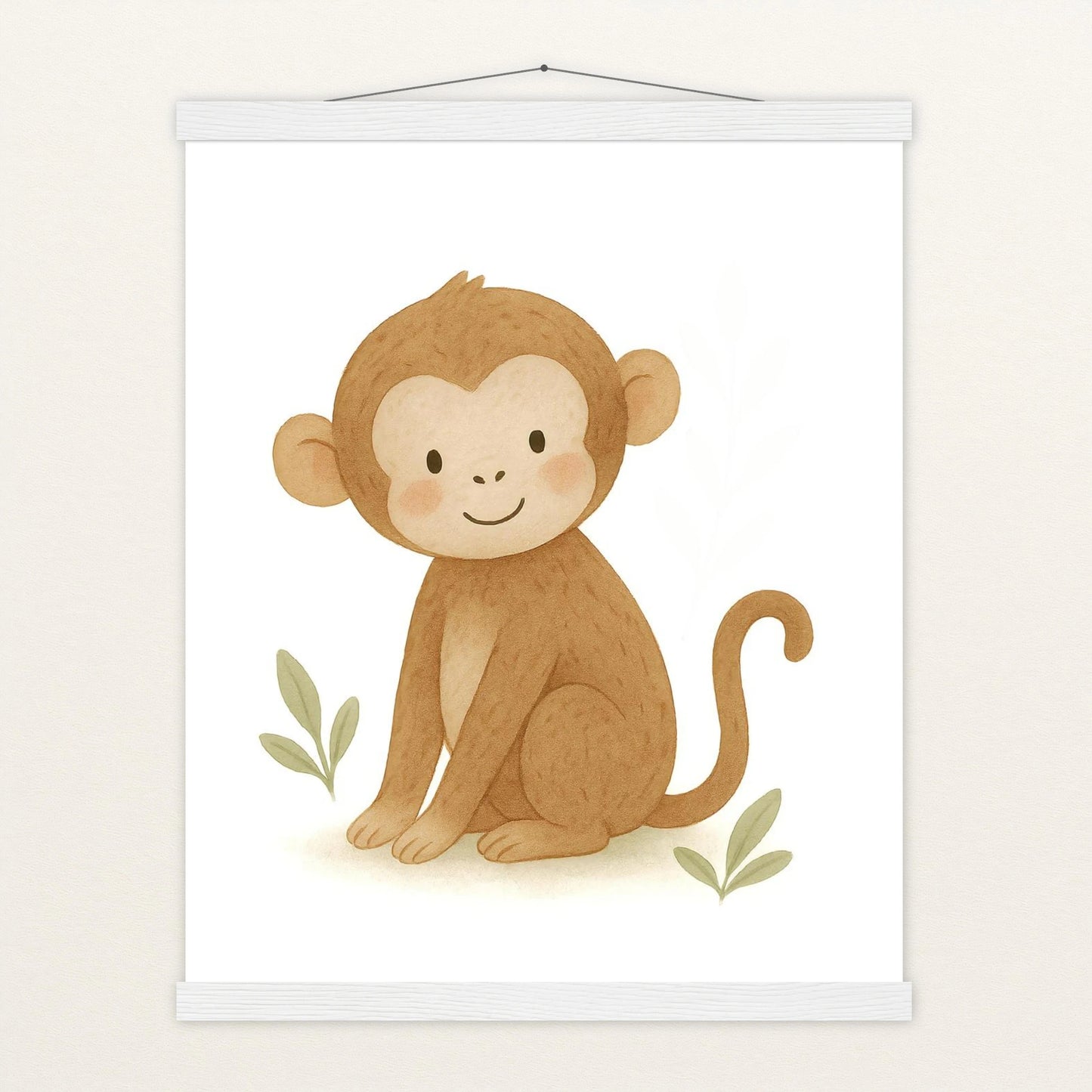 Aki der Affe Poster mit Leisten von tinylearner