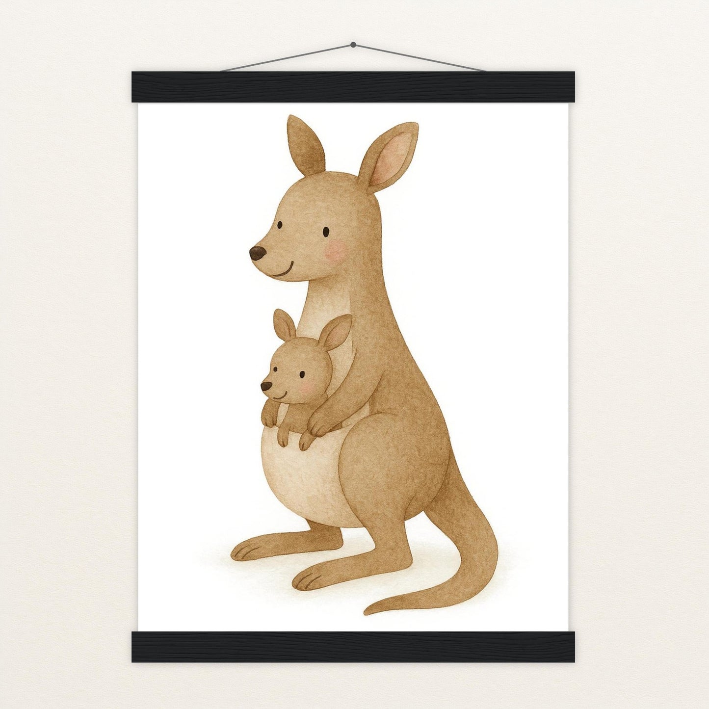 Kängu das Känguru Poster mit Leisten von tinylearner