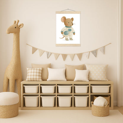 Mimi die Maus - Motiv: "Astronaut" Poster mit Leisten von tinylearner