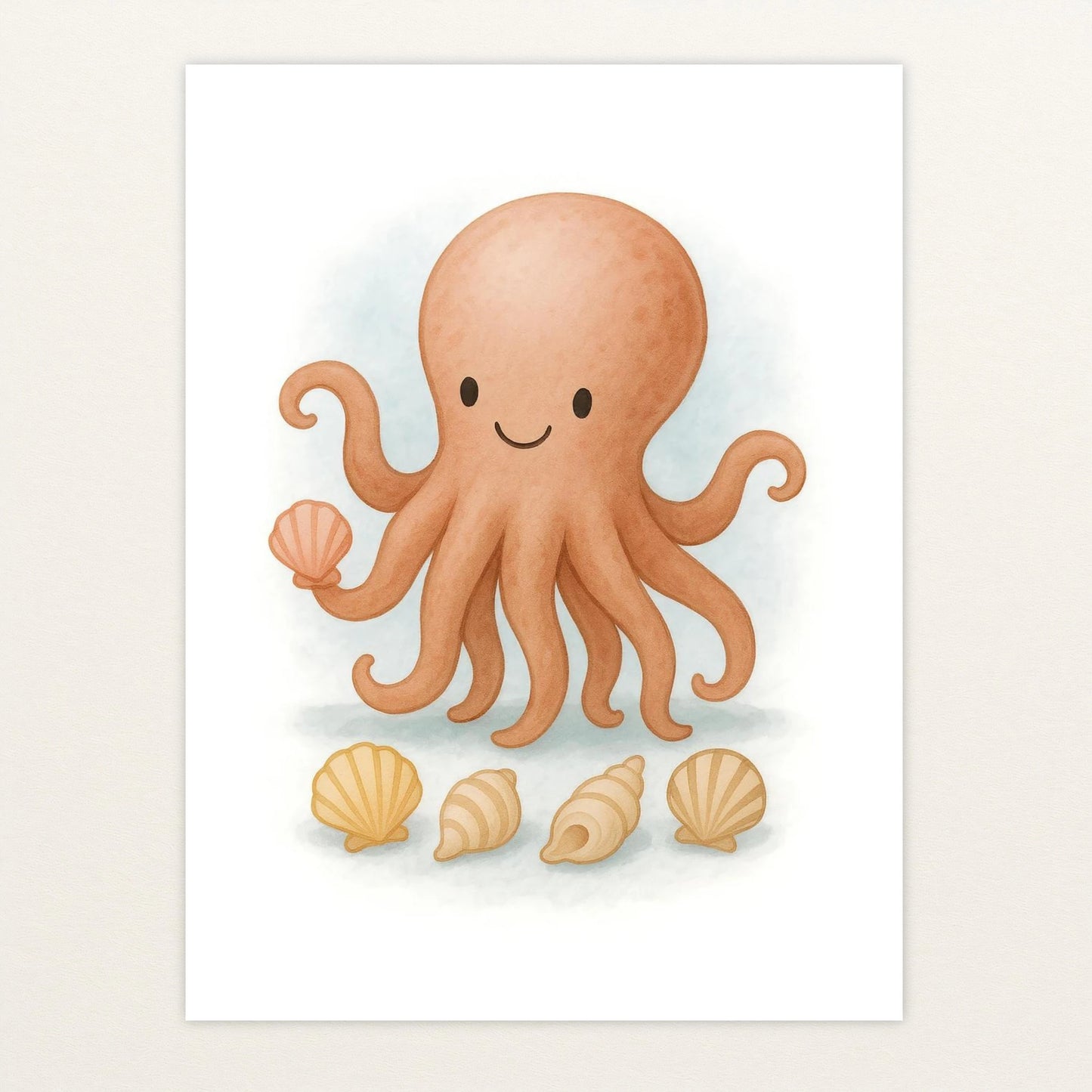 Tilli der Tintenfisch - Motiv: "Muscheln" Poster von tinylearner