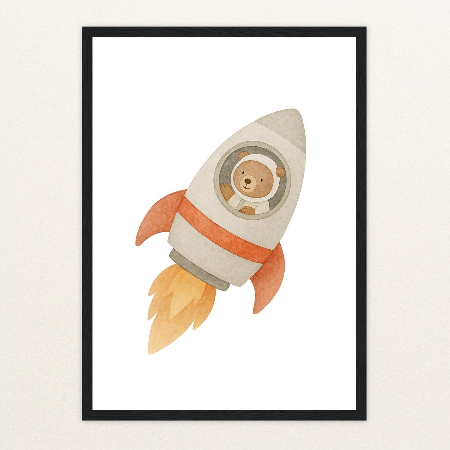 Balu der Bär - Motiv: "Rakete" Poster mit Holzrahmen von tinylearner