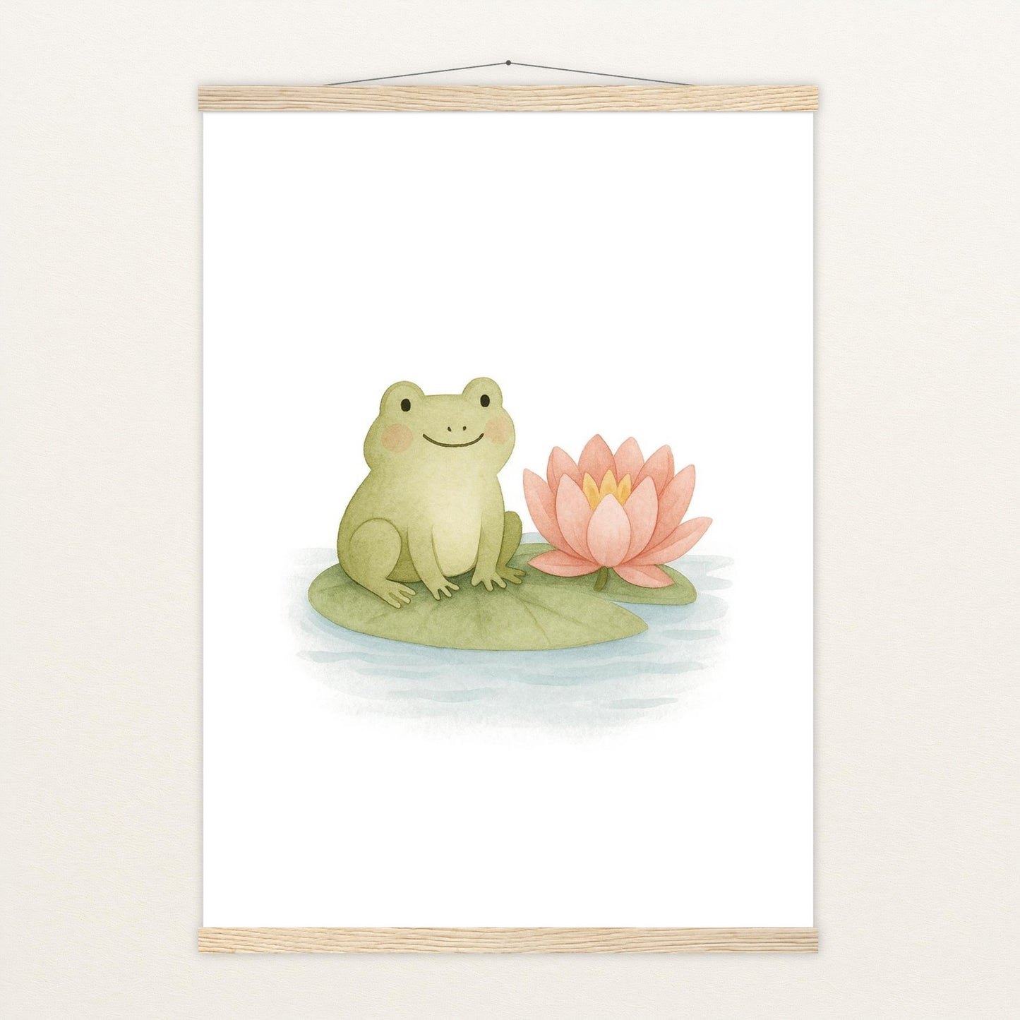 Flocke der Frosch Poster mit Leisten von tinylearner