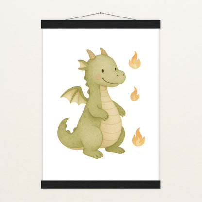 Drax der Drache Poster mit Leisten von tinylearner