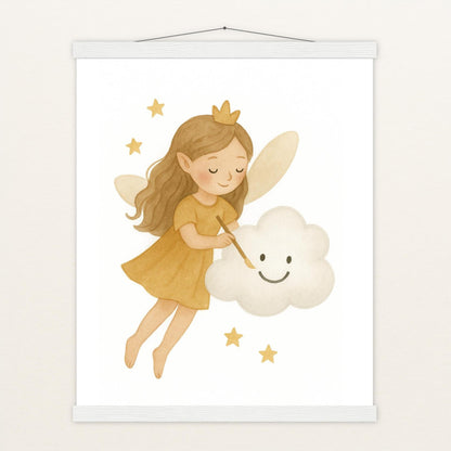 Fina die Fee - Motiv: "Wolke" Poster mit Leisten von tinylearner