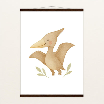 Dinosaurier Pteranodon Poster mit Leisten von tinylearner