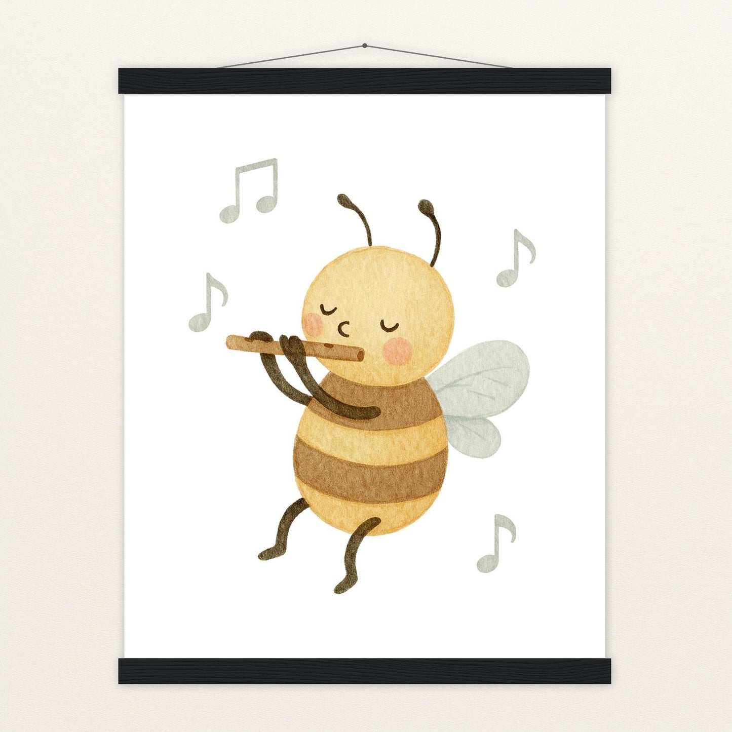 Bibi die Biene - Motiv: "Flöte" Poster mit Leisten von tinylearner