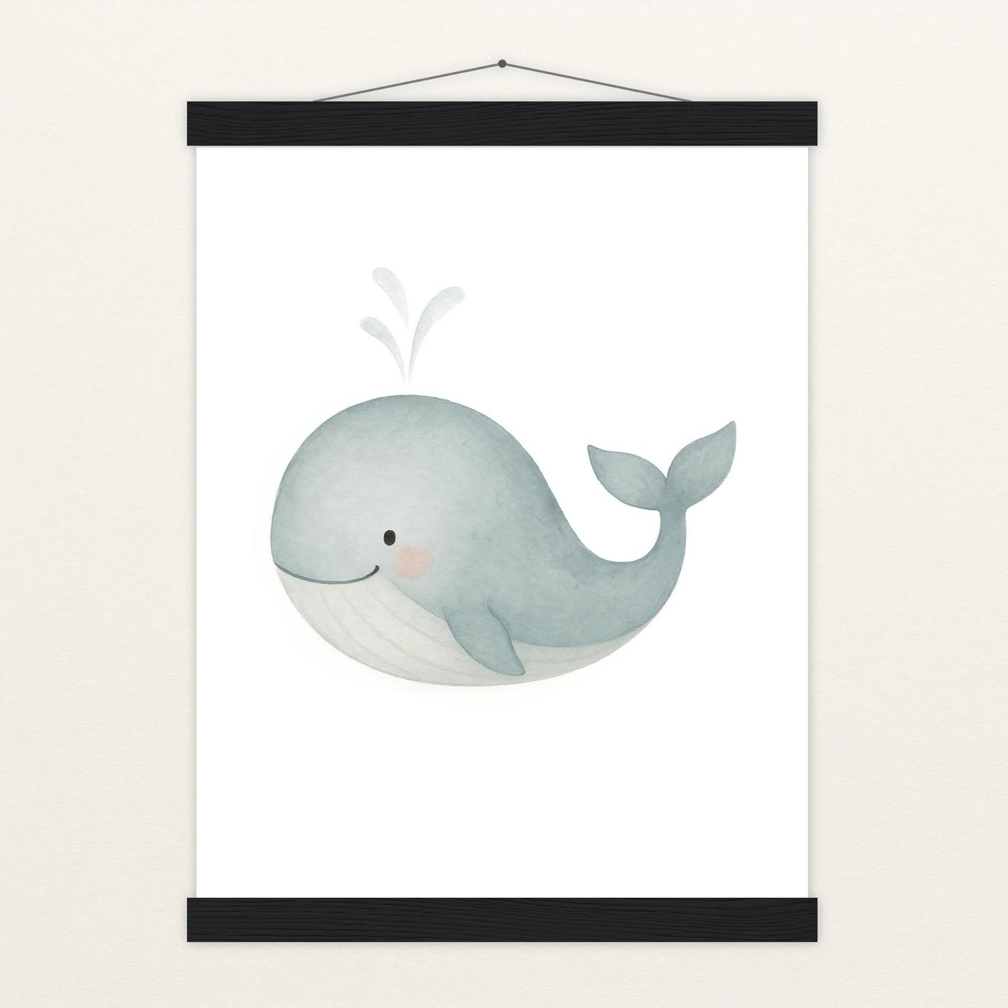 Willi der Wal Poster mit Leisten von tinylearner