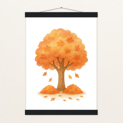 Ahornbaum Poster mit Leisten von tinylearner