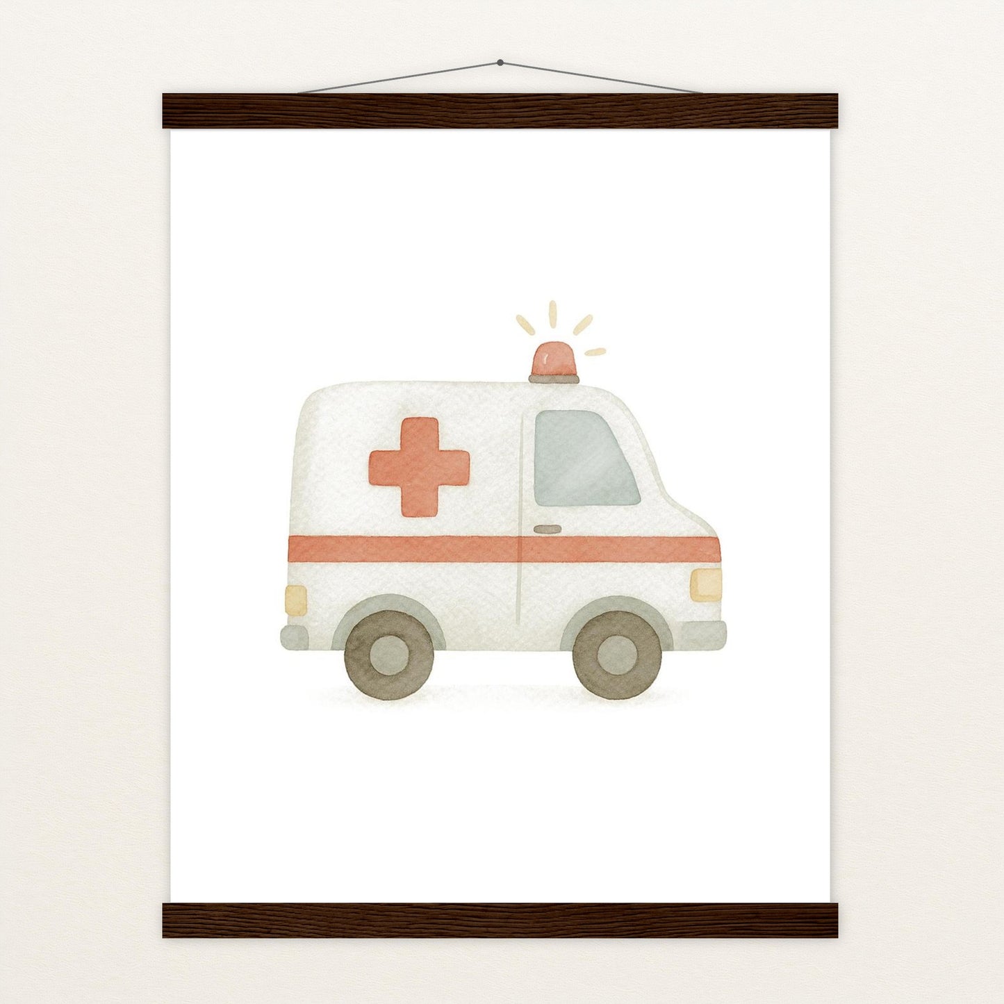 Krankenwagen Poster mit Leisten von tinylearner